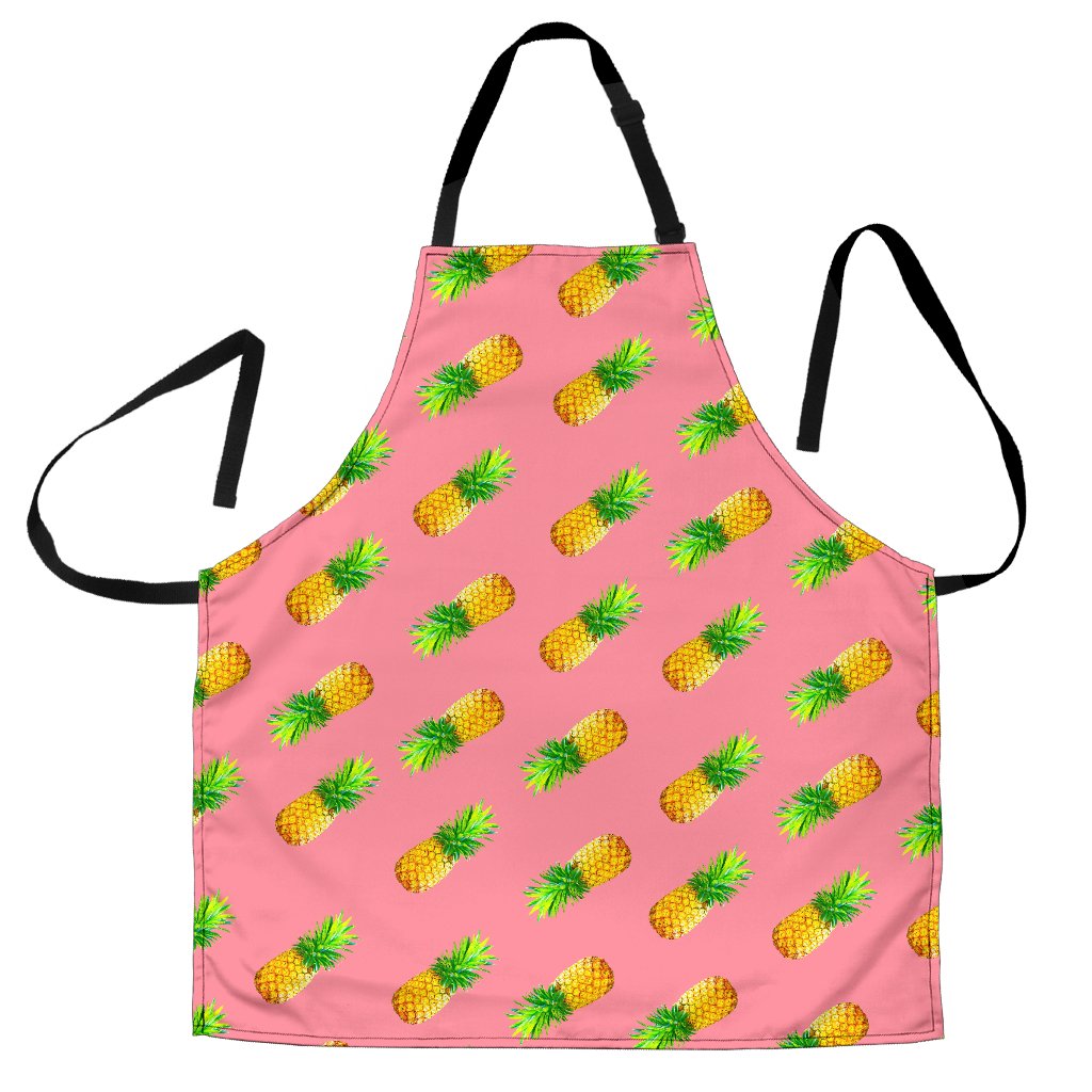 Pink Pineapple Pattern Print Men's Apron