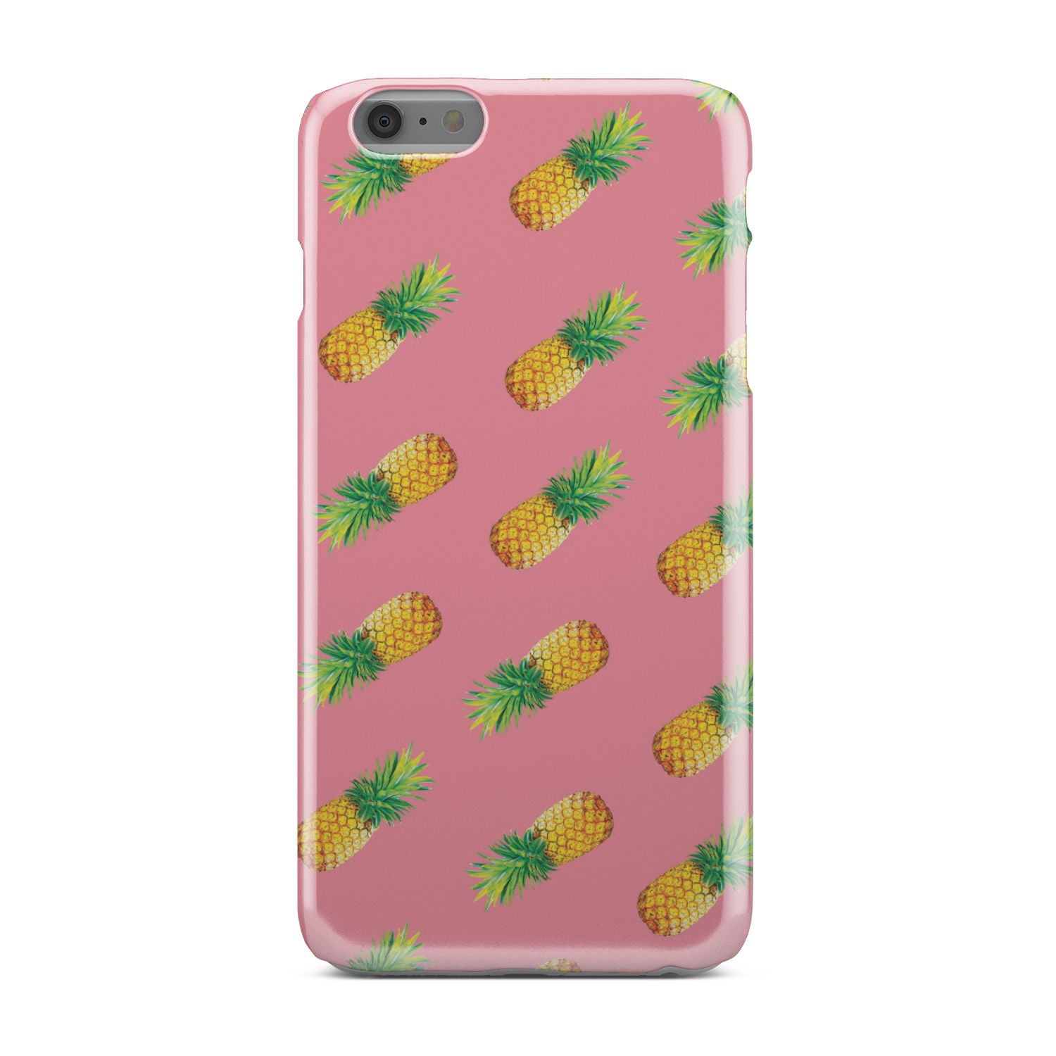 Pink Pineapple Pattern Print Phone Case