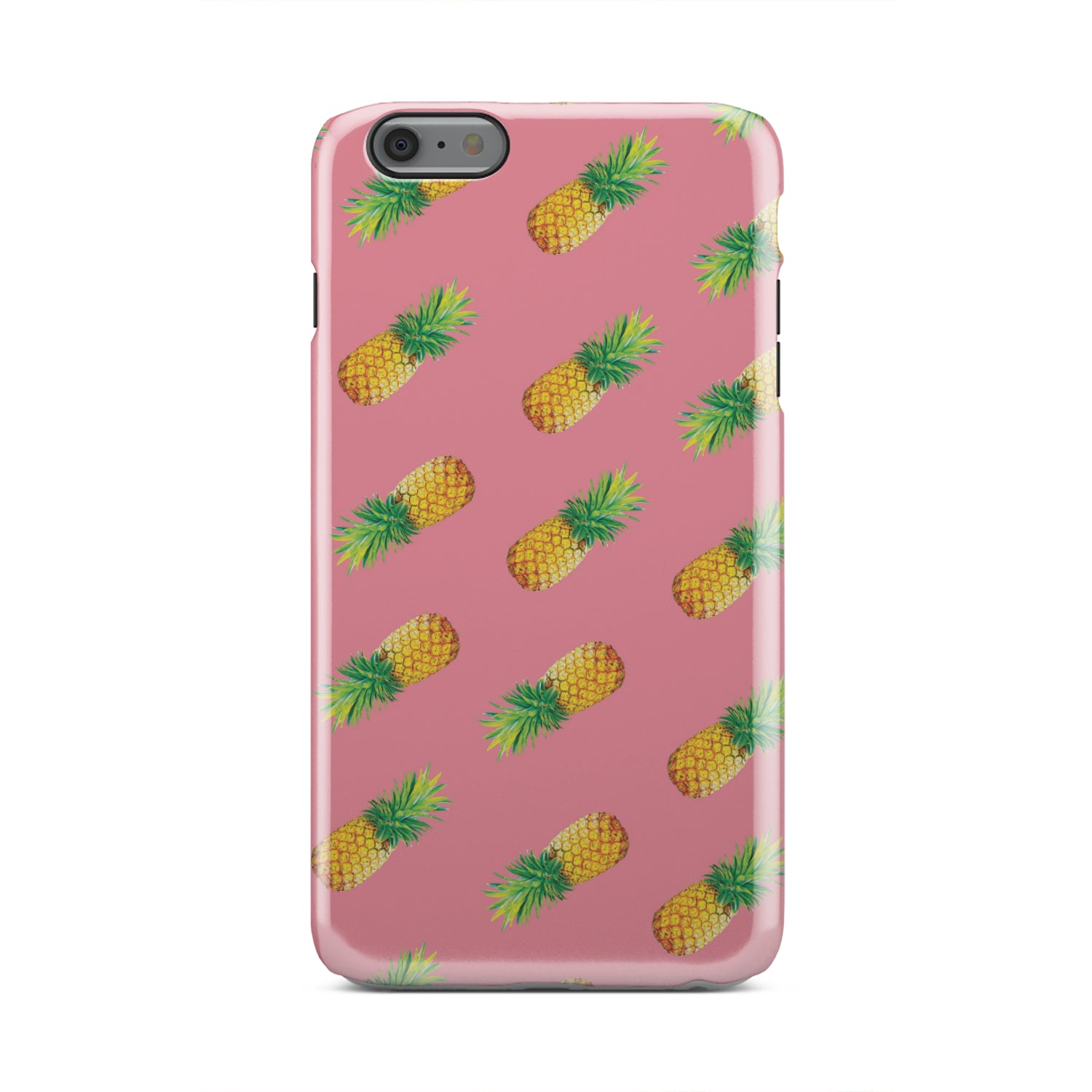 Pink Pineapple Pattern Print Tough Phone Case