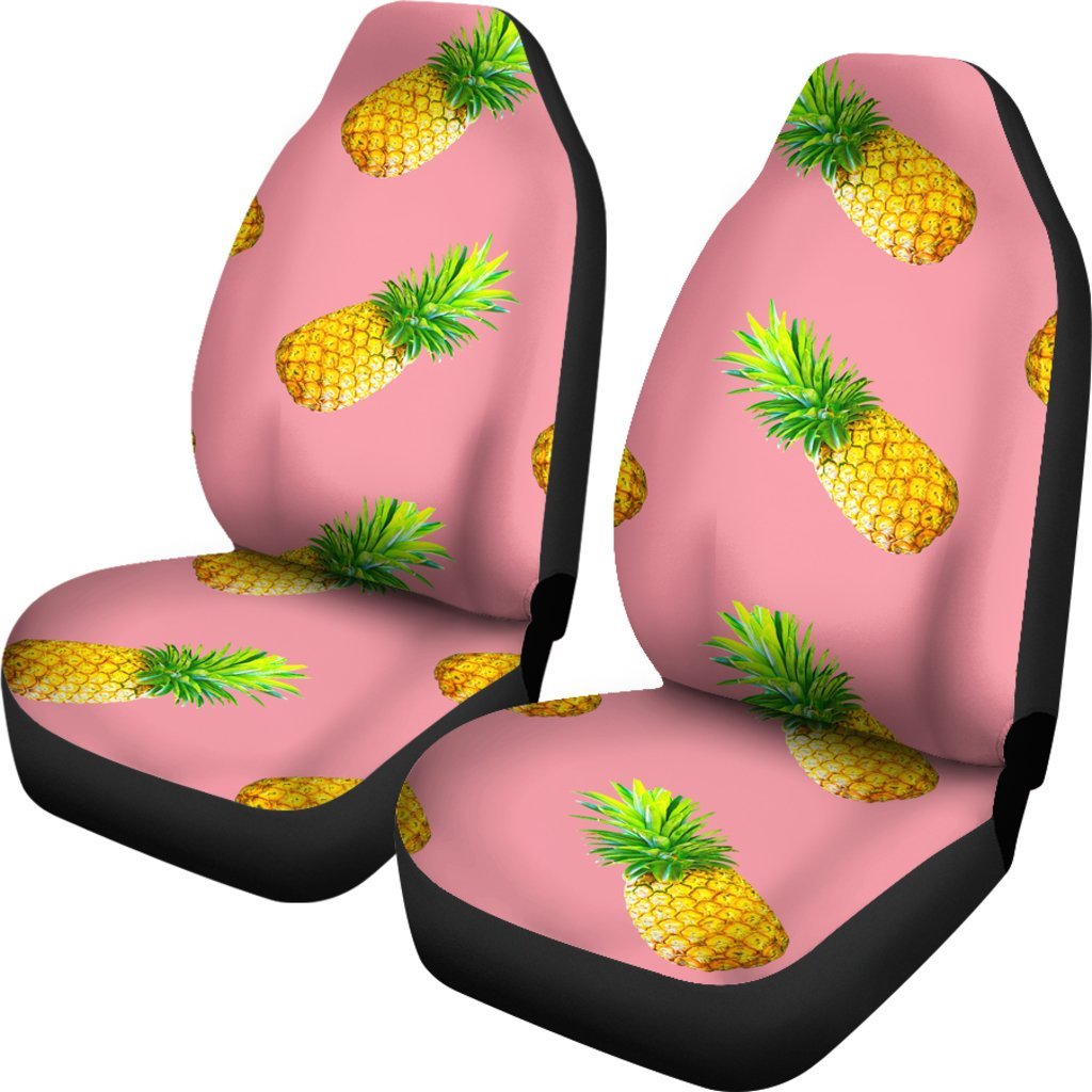 Pink Pineapple Pattern Print Universal Fit Car Seat Covers