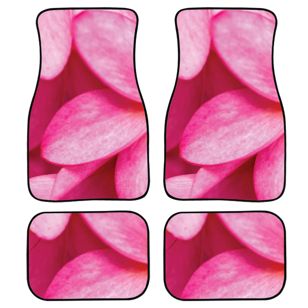 Pink Plumeria Flower Print Front and Back Car Floor Mats