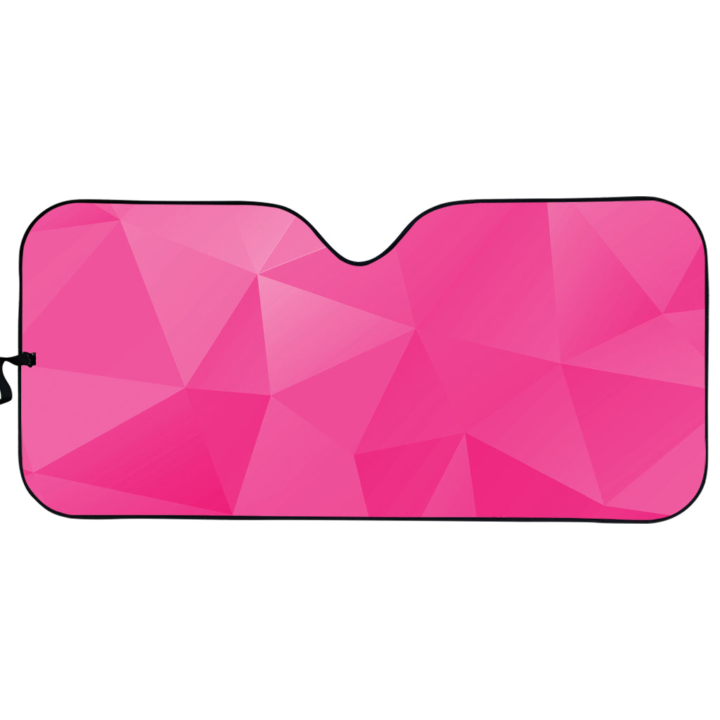 Pink Polygonal Geometric Print Car Sun Shade