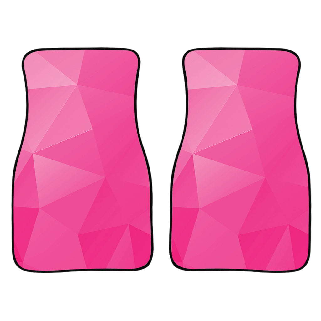 Pink Polygonal Geometric Print Front Car Floor Mats