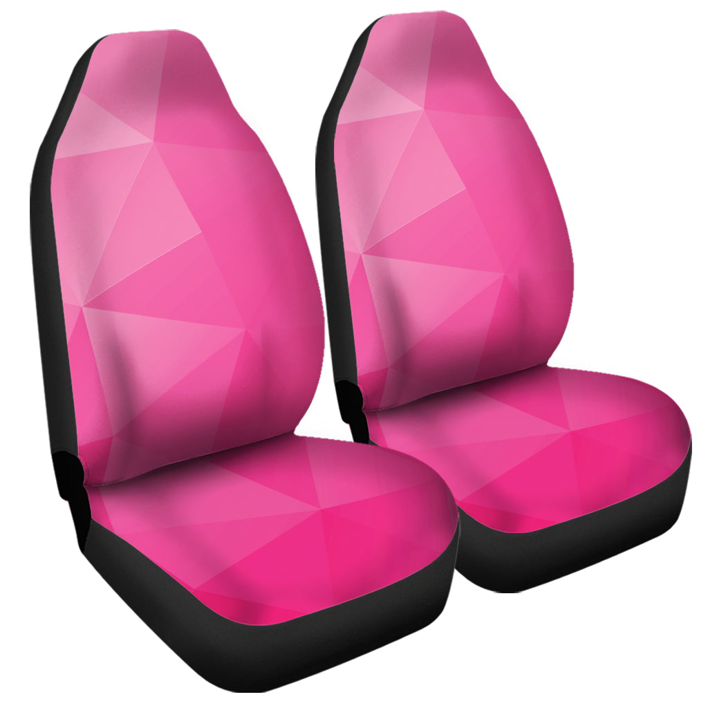 Pink Polygonal Geometric Print Universal Fit Car Seat Covers