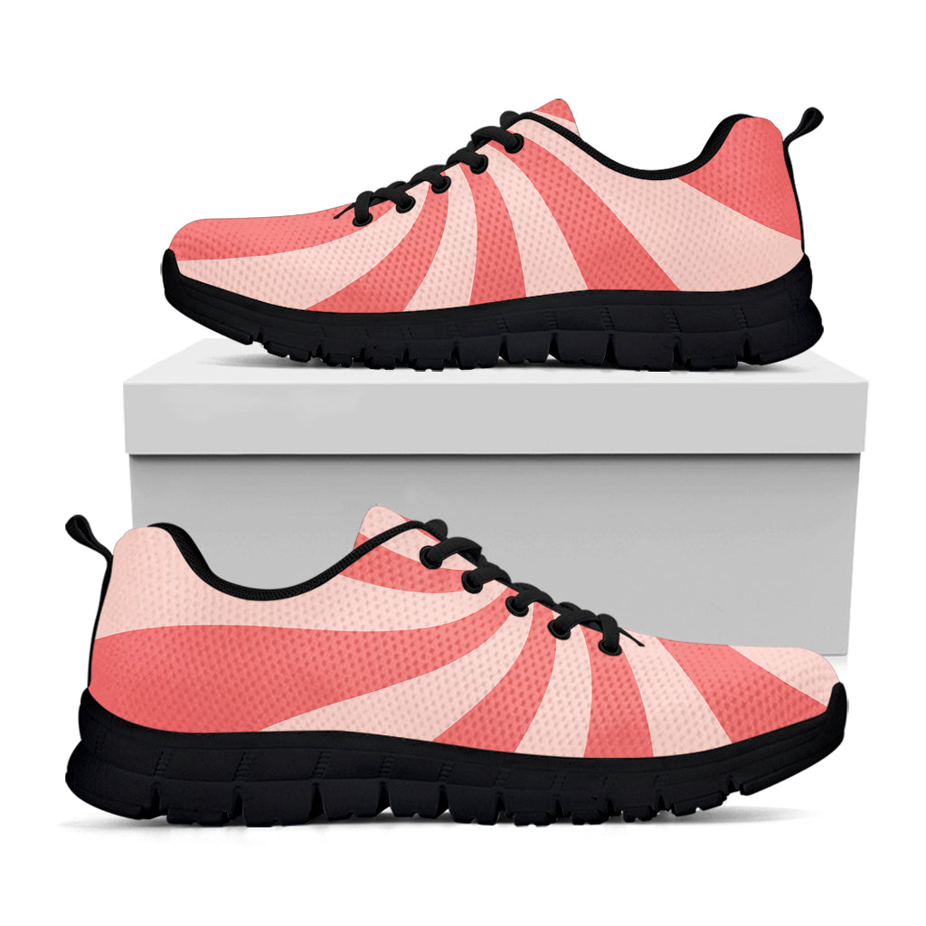 Pink Psychedelic Swirl Print Black Sneakers