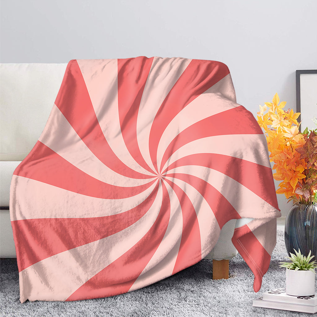 Pink Psychedelic Swirl Print Blanket