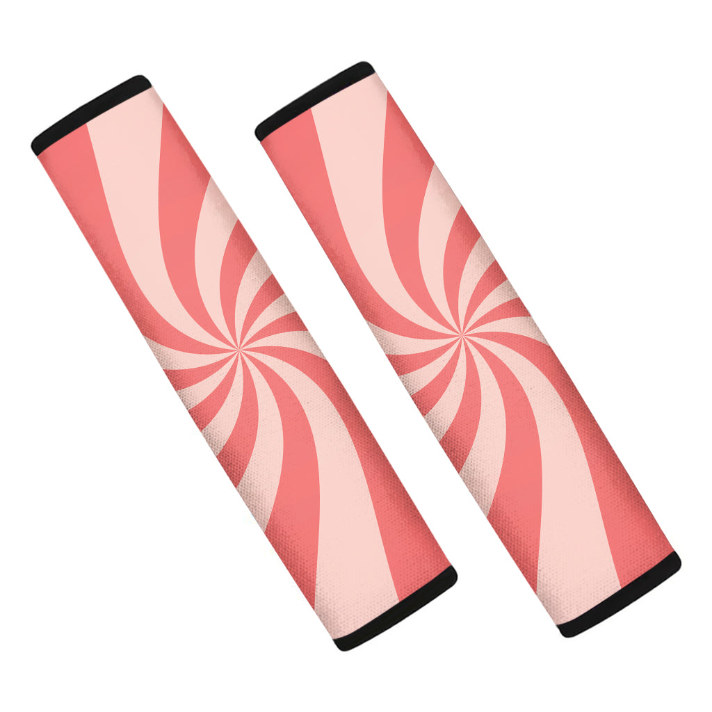 Pink Psychedelic Swirl Print Car Seat Belt Covers