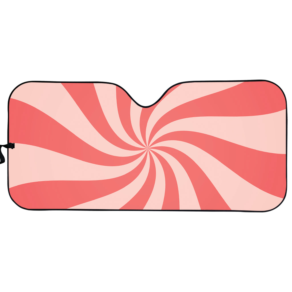 Pink Psychedelic Swirl Print Car Sun Shade