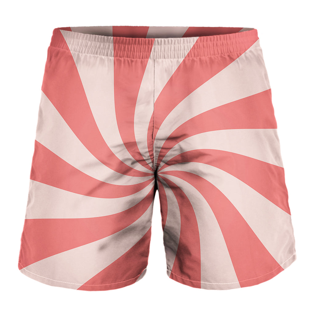 Pink Psychedelic Swirl Print Men's Shorts