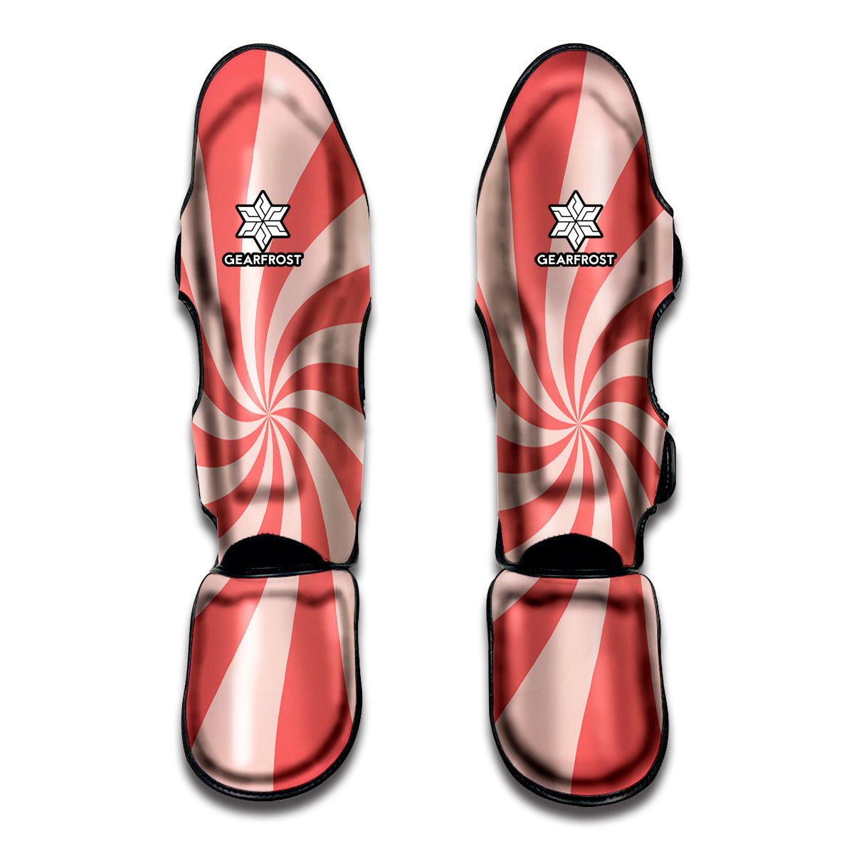 Pink Psychedelic Swirl Print Muay Thai Shin Guards