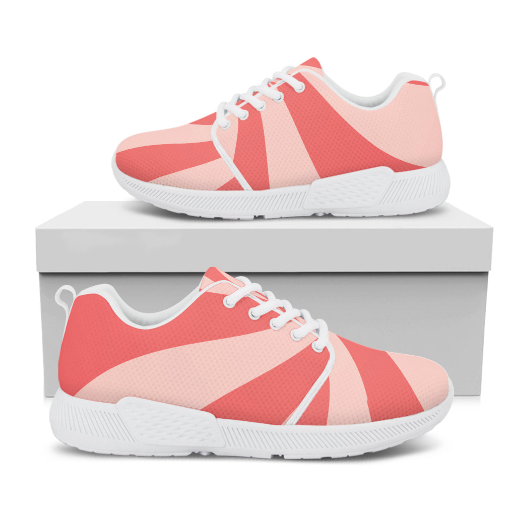 Pink Psychedelic Swirl Print White Athletic Shoes