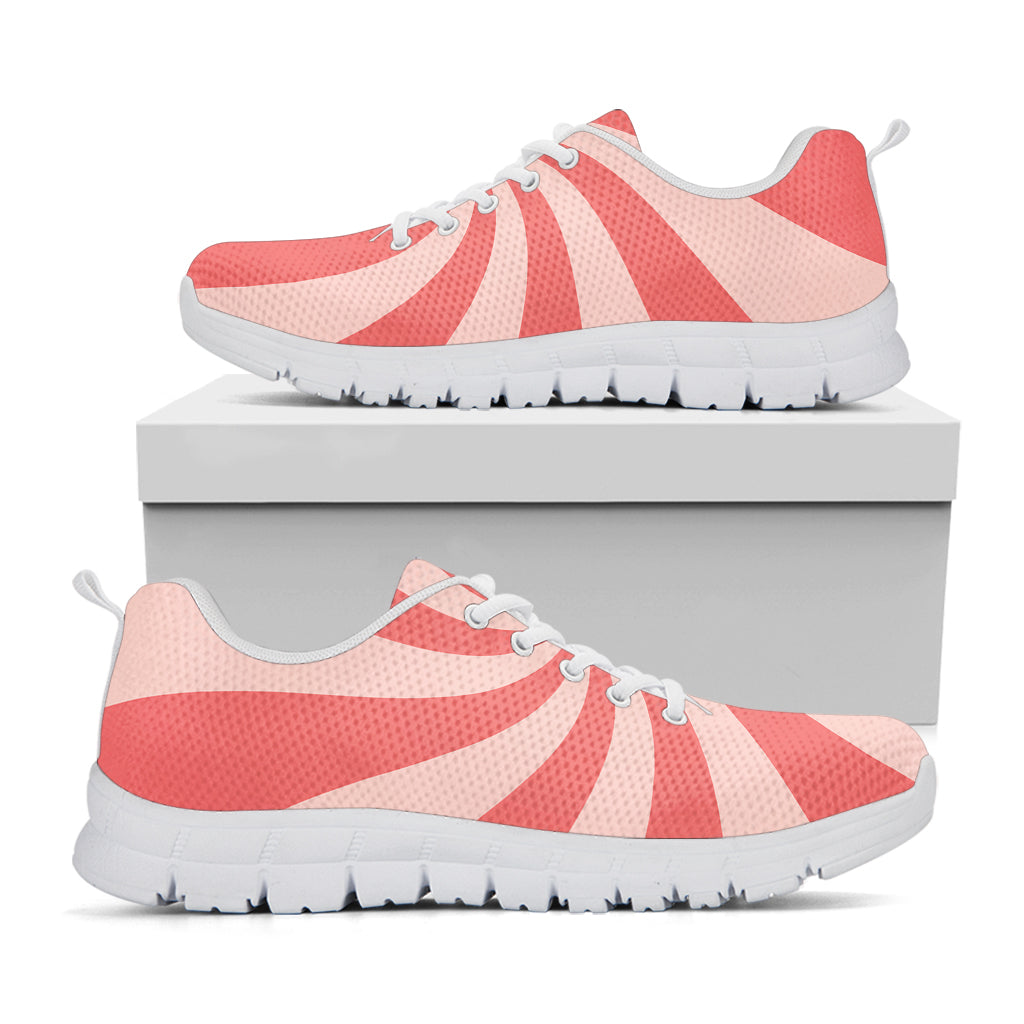 Pink Psychedelic Swirl Print White Sneakers