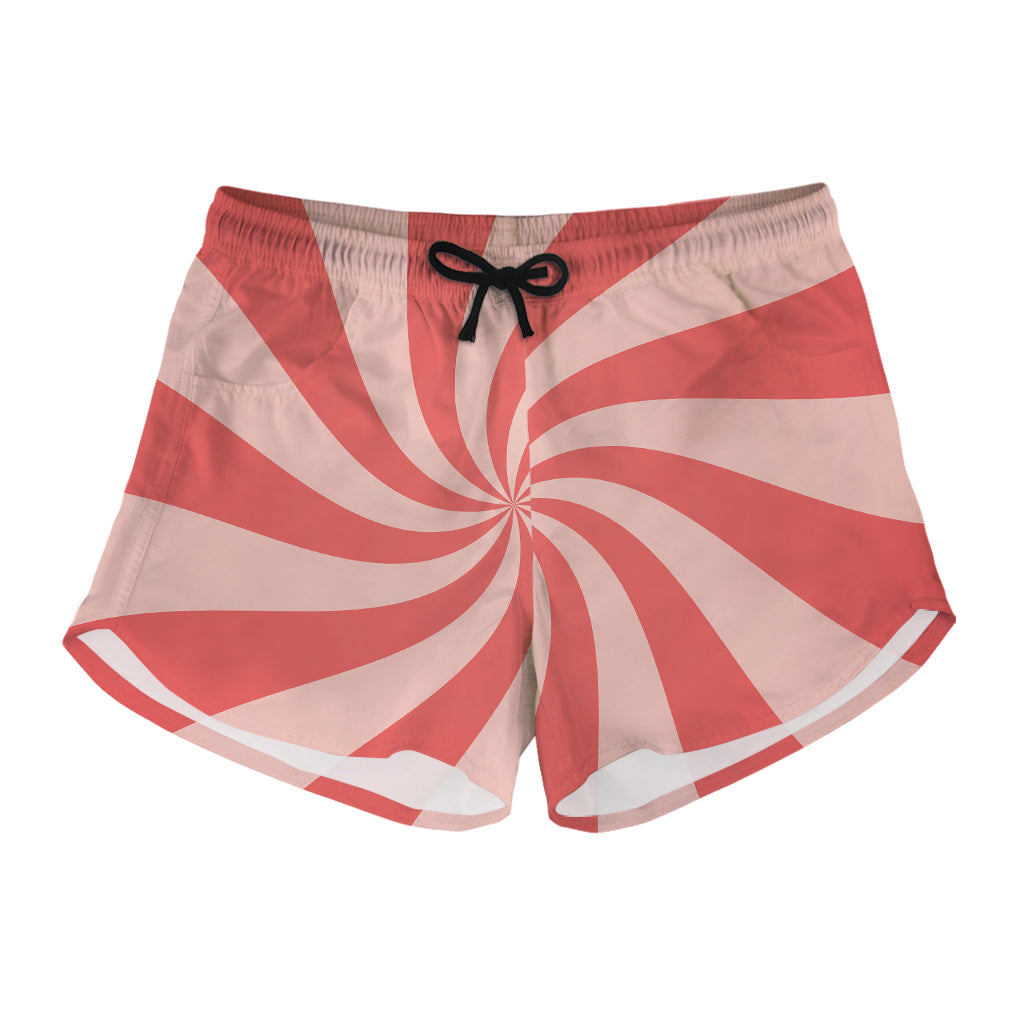 Pink Psychedelic Swirl Print Women's Shorts