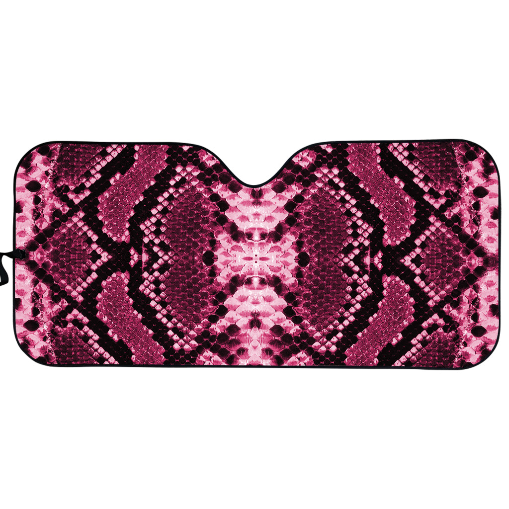 Pink Python Snakeskin Print Car Sun Shade