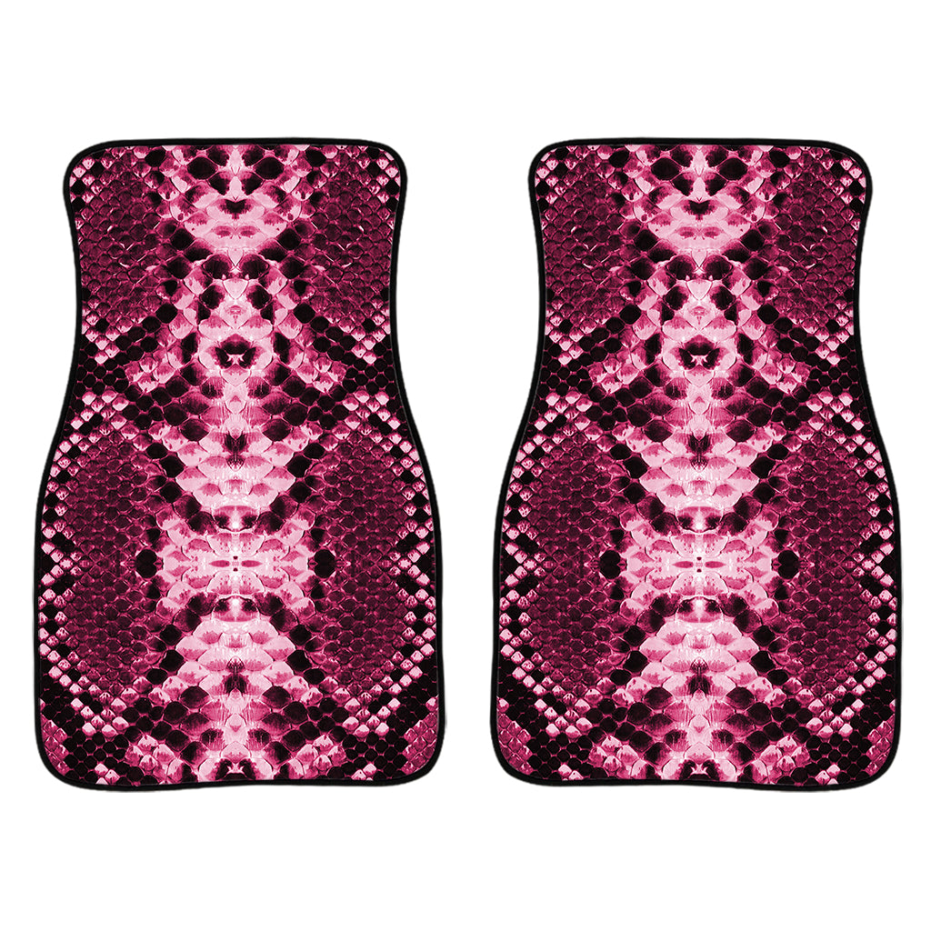 Pink Python Snakeskin Print Front Car Floor Mats