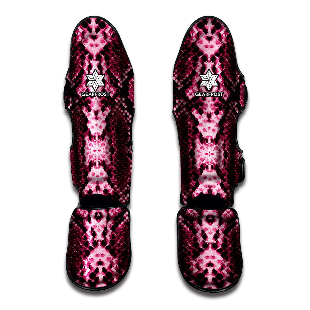 Pink Python Snakeskin Print Muay Thai Shin Guards