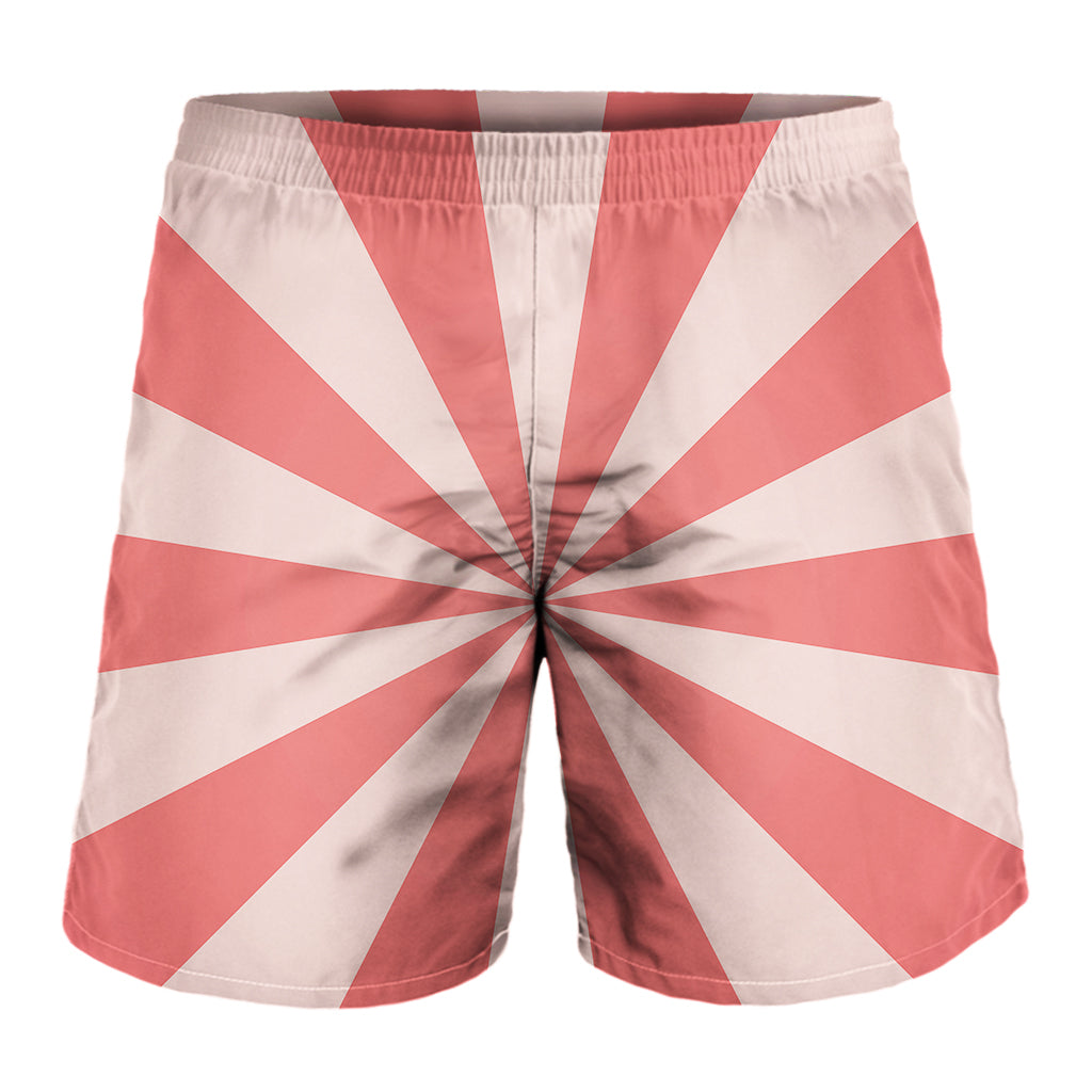 Pink Radial Rays Print Men's Shorts