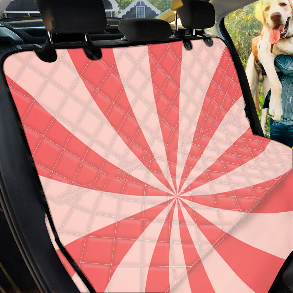 Pink Radial Rays Print Pet Car Back Seat Cover