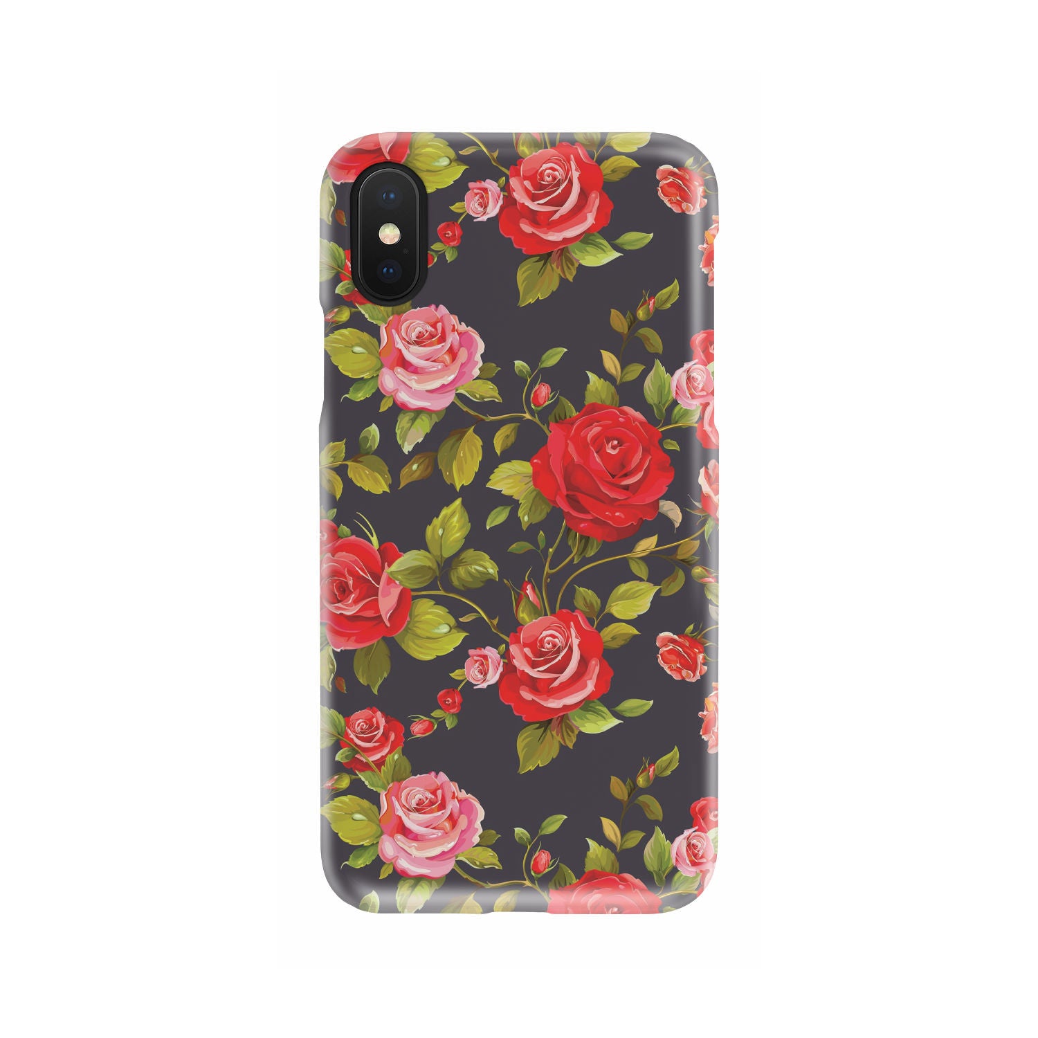 Pink Red Rose Floral Pattern Print Phone Case