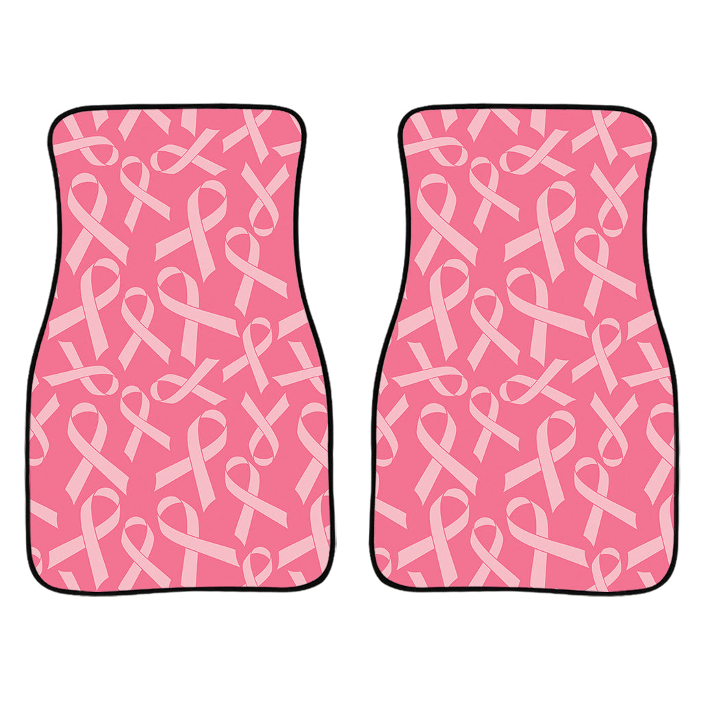 Pink Ribbon Breast Cancer Pattern Print Front Car Floor Mats