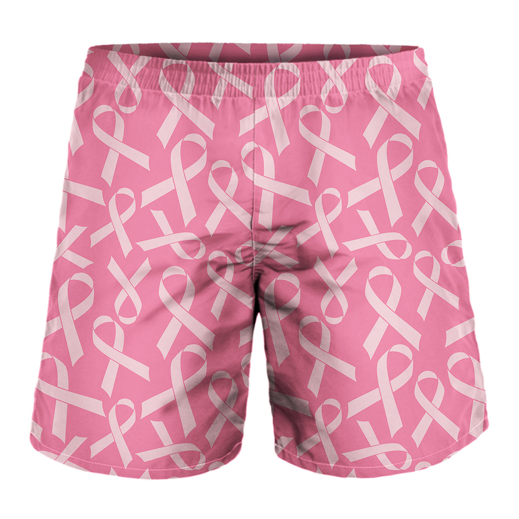 Pink Ribbon Breast Cancer Pattern Print Men's Shorts