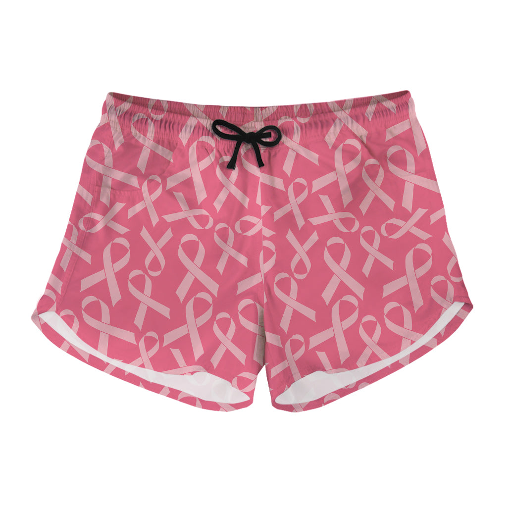 Pink Ribbon Breast Cancer Pattern Print Women's Shorts