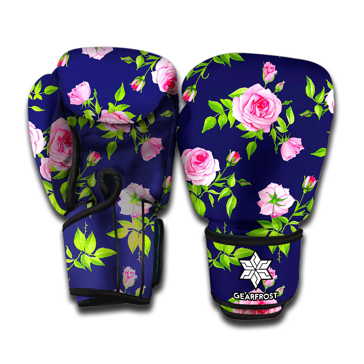 Pink Rose Floral Flower Pattern Print Boxing Gloves