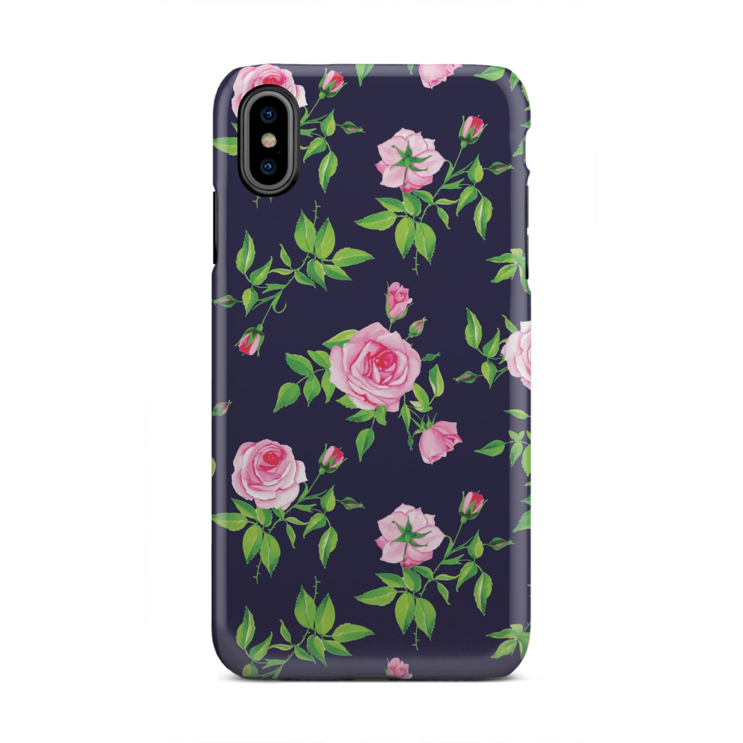 Pink Rose Floral Flower Pattern Print Tough Phone Case