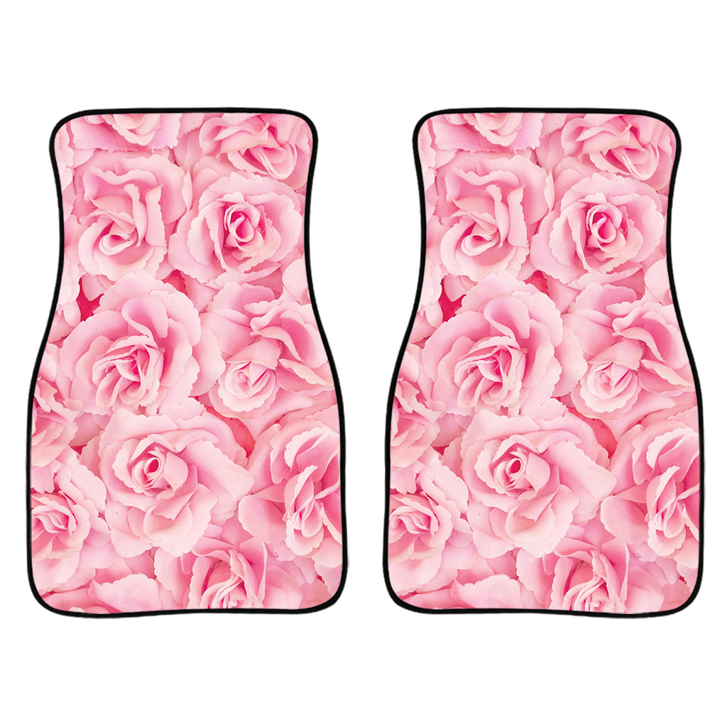 Pink Rose Print Front Car Floor Mats