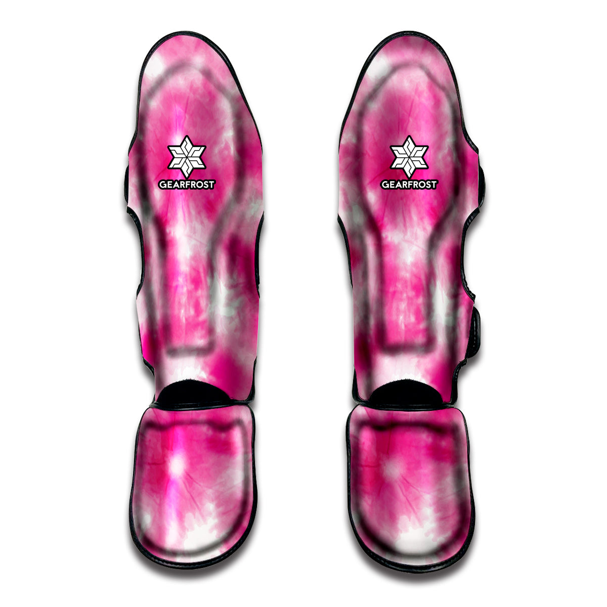 Pink Shibori Tie Dye Print Muay Thai Shin Guards