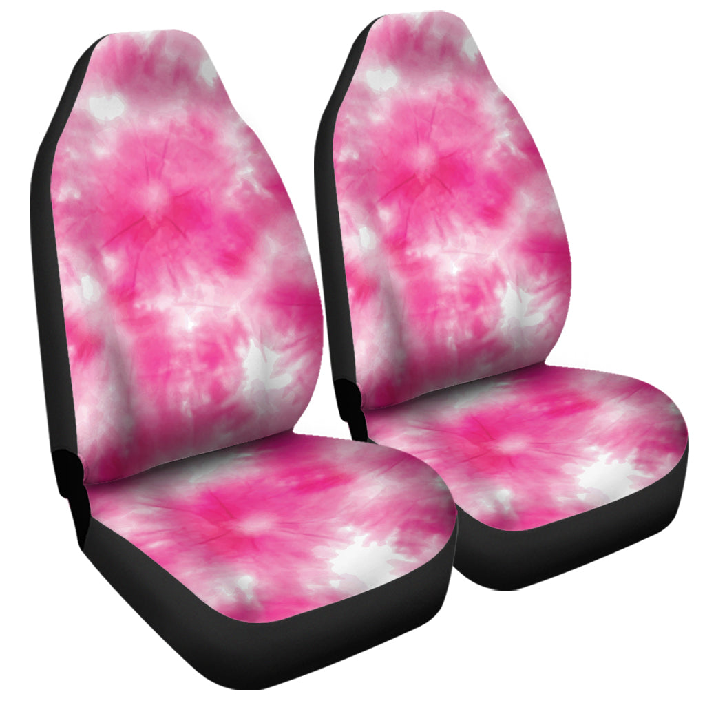 Pink Shibori Tie Dye Print Universal Fit Car Seat Covers