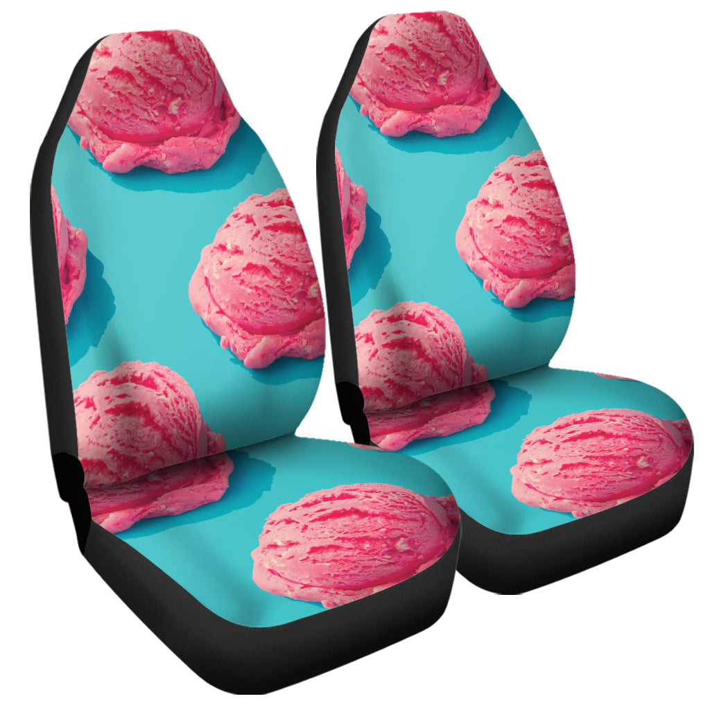 Pink Strawberry Ice Cream Print Universal Fit Car Seat Covers