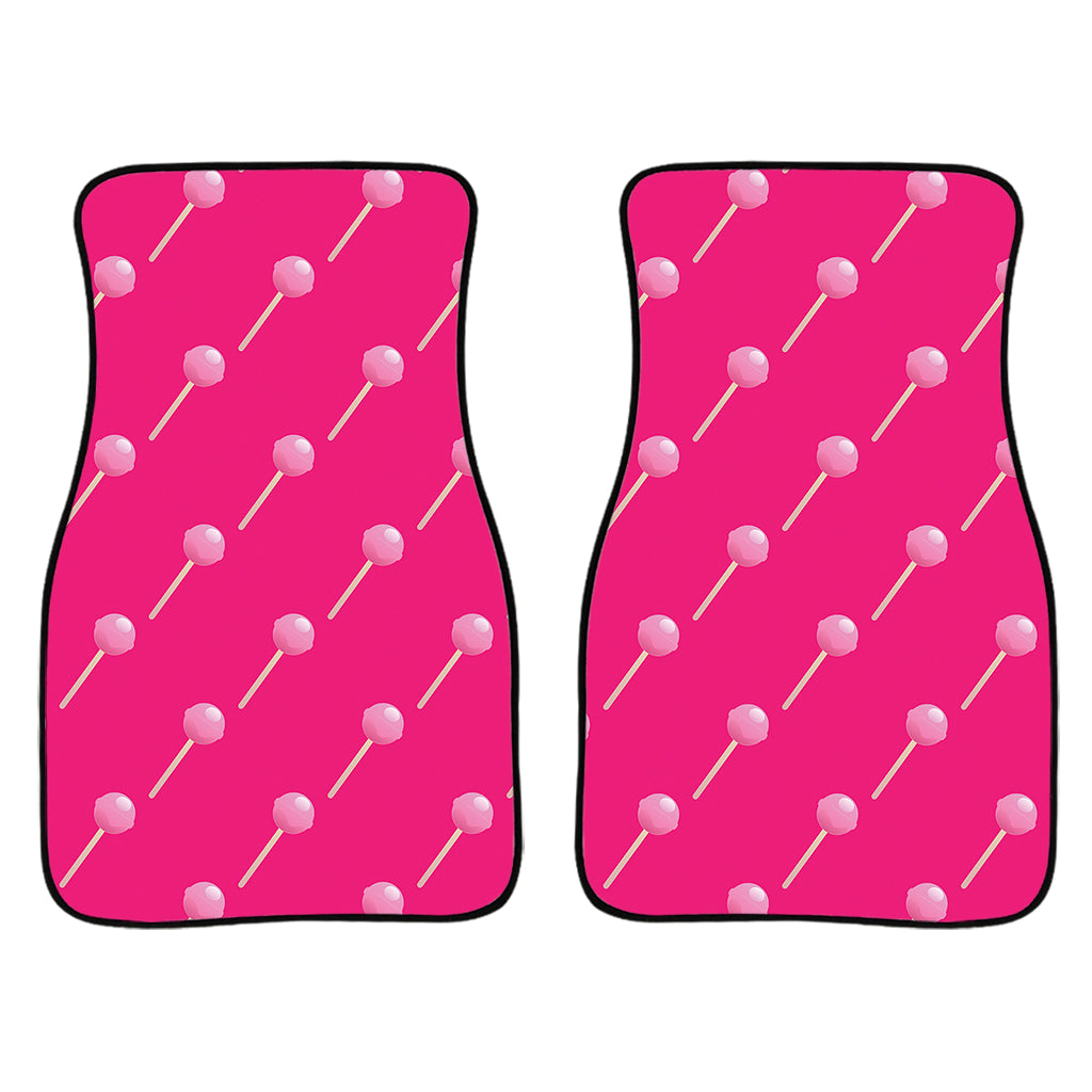 Pink Sweet Lollipop Pattern Print Front Car Floor Mats