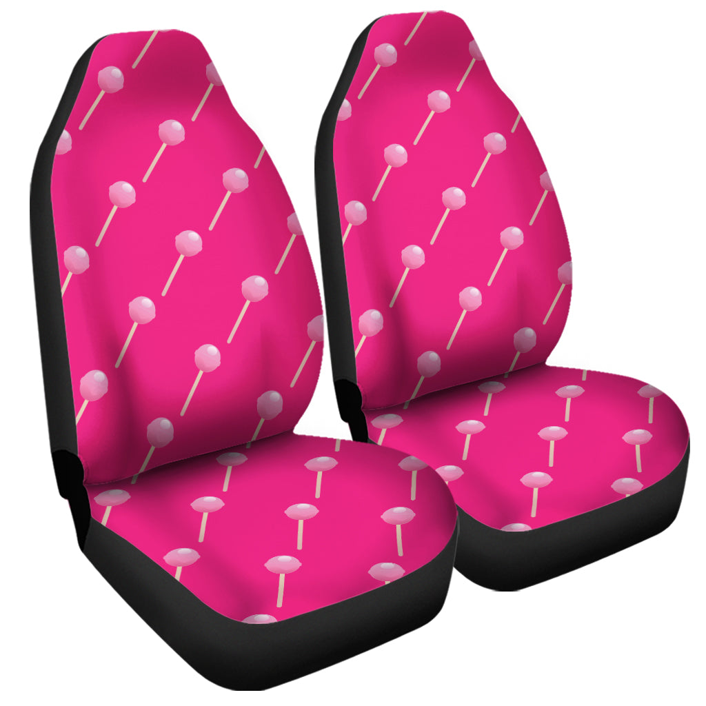 Pink Sweet Lollipop Pattern Print Universal Fit Car Seat Covers