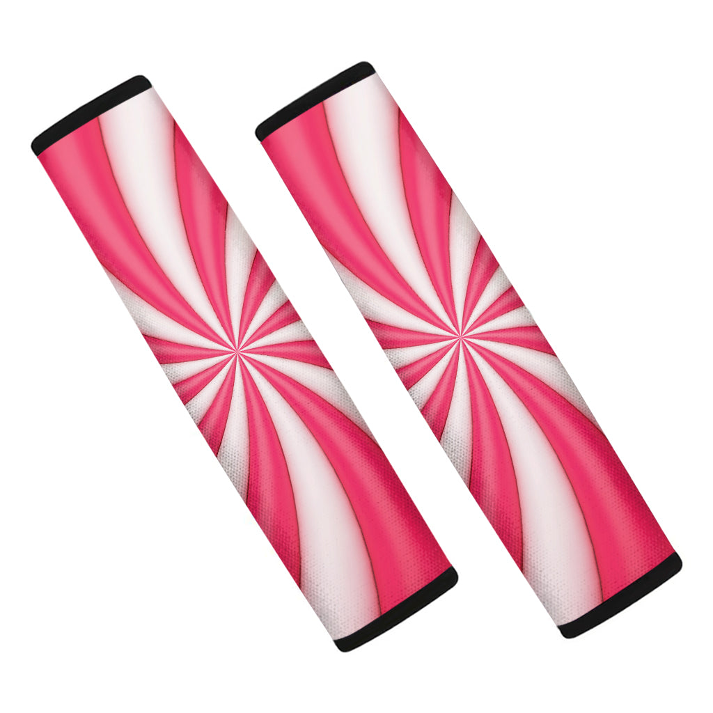 Pink Swirl Candy Print Car Seat Belt Covers