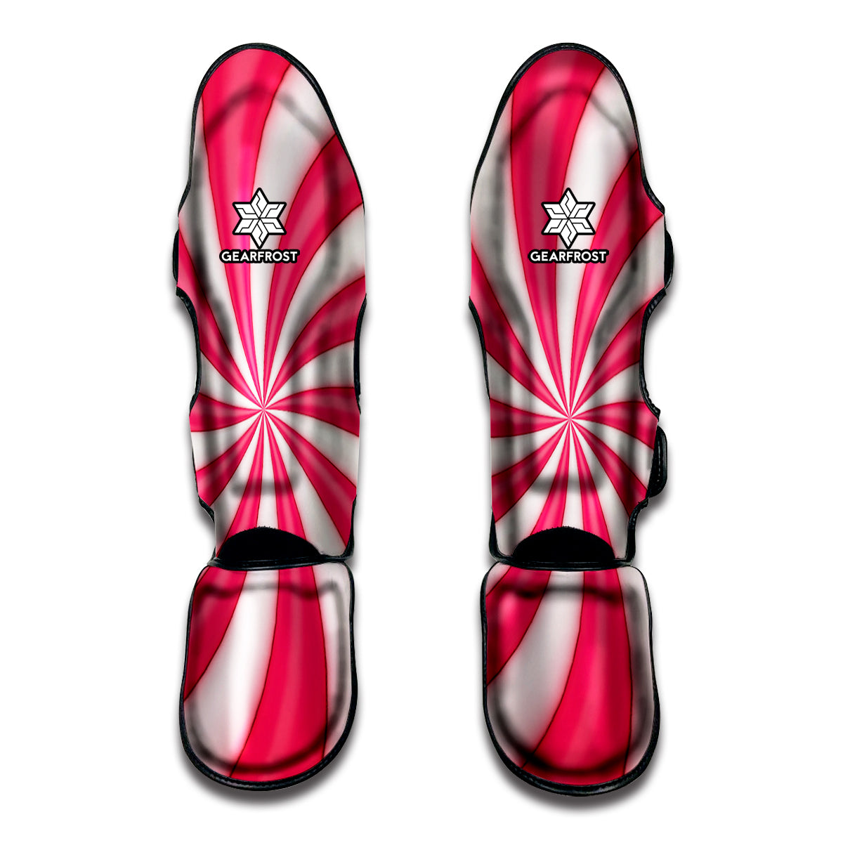 Pink Swirl Candy Print Muay Thai Shin Guards