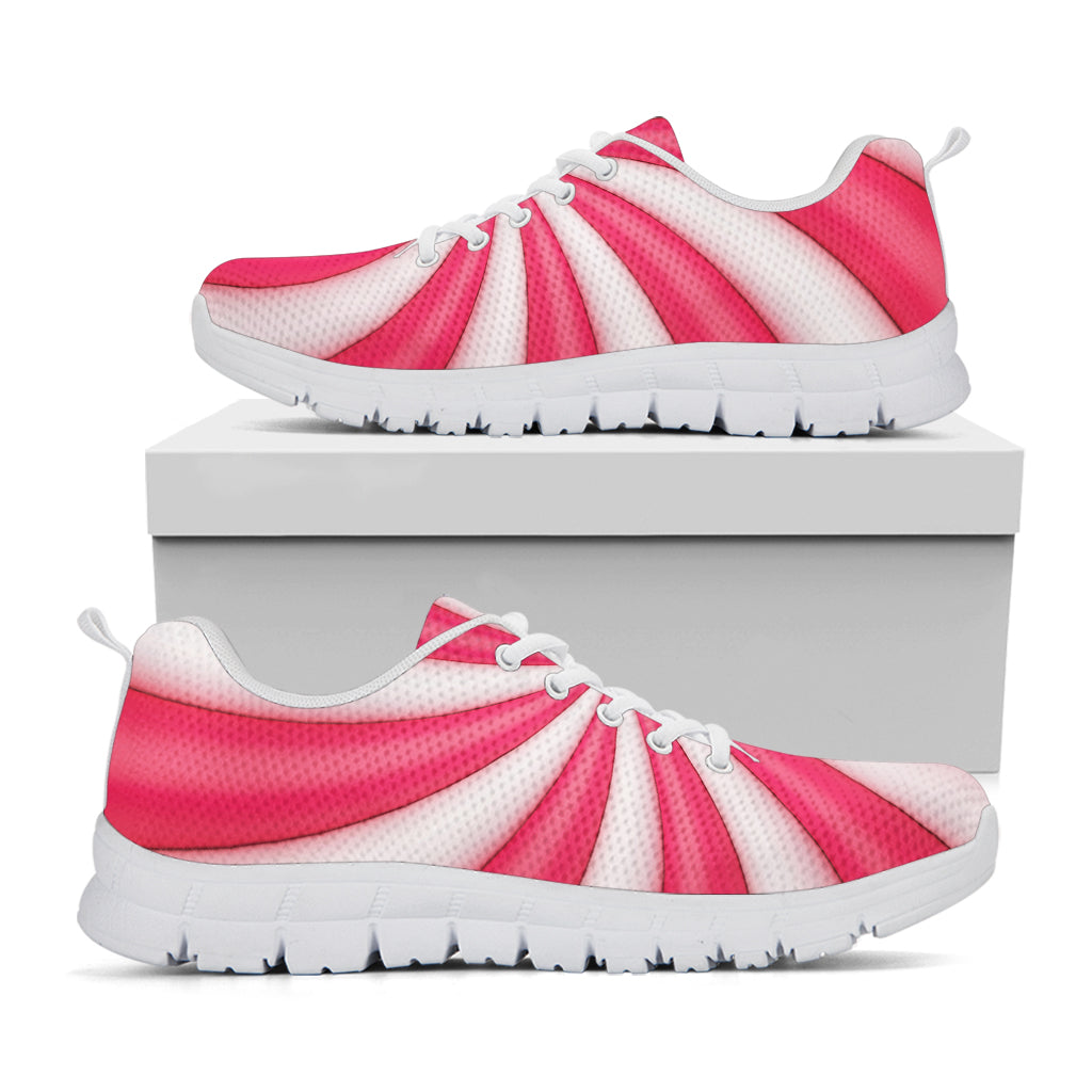 Pink Swirl Candy Print White Sneakers