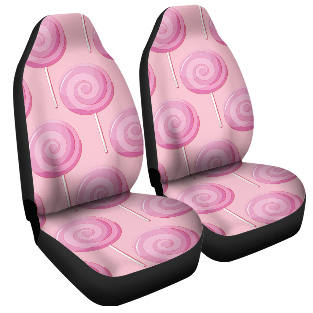 Pink Swirl Lollipop Pattern Print Universal Fit Car Seat Covers