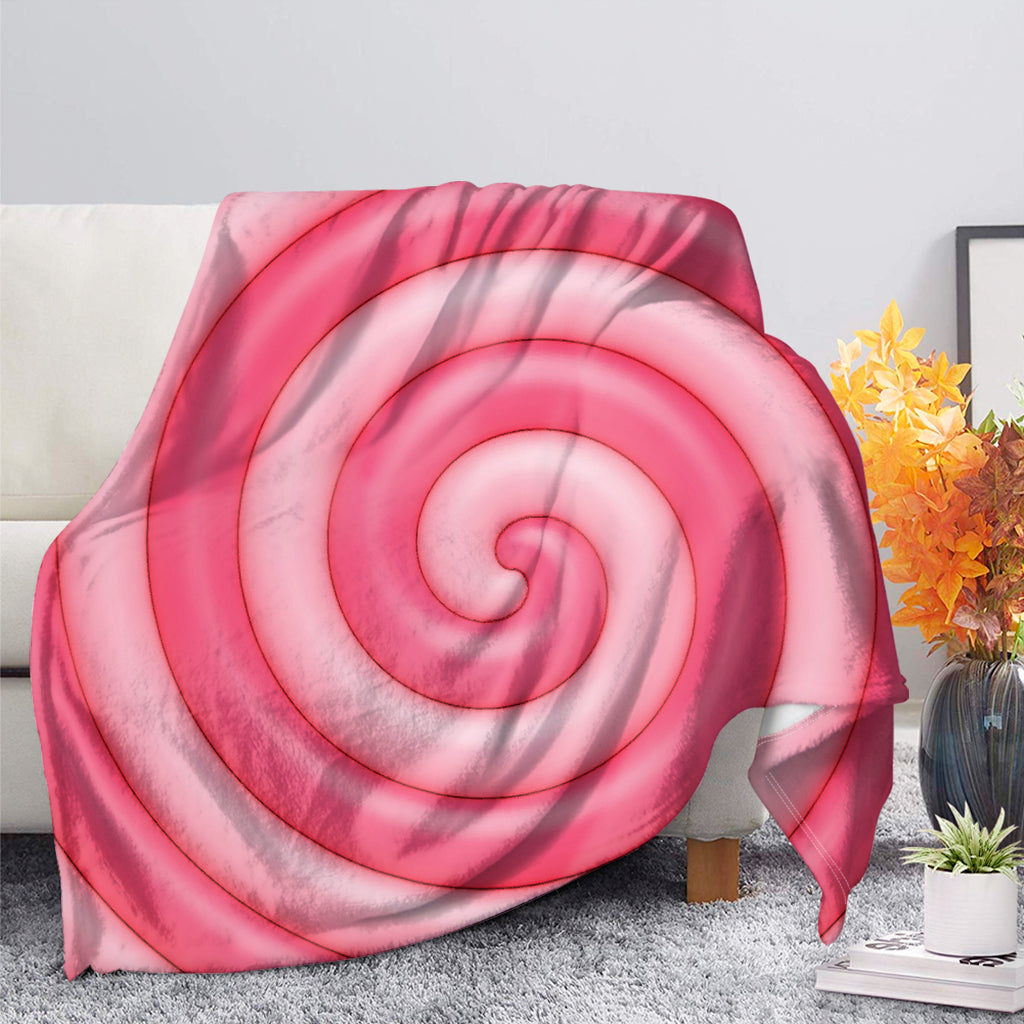 Pink Swirl Lollipop Print Blanket