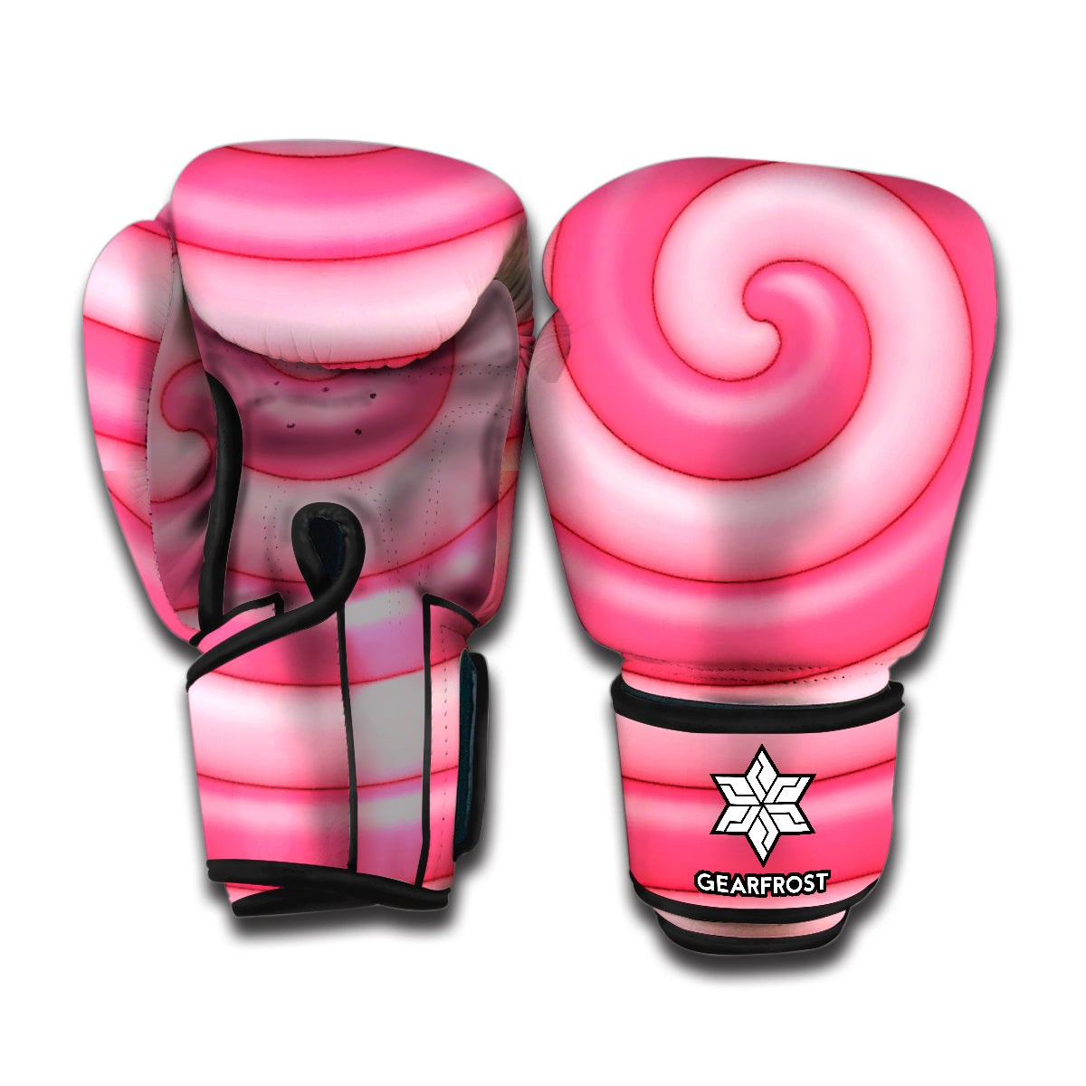 Pink Swirl Lollipop Print Boxing Gloves