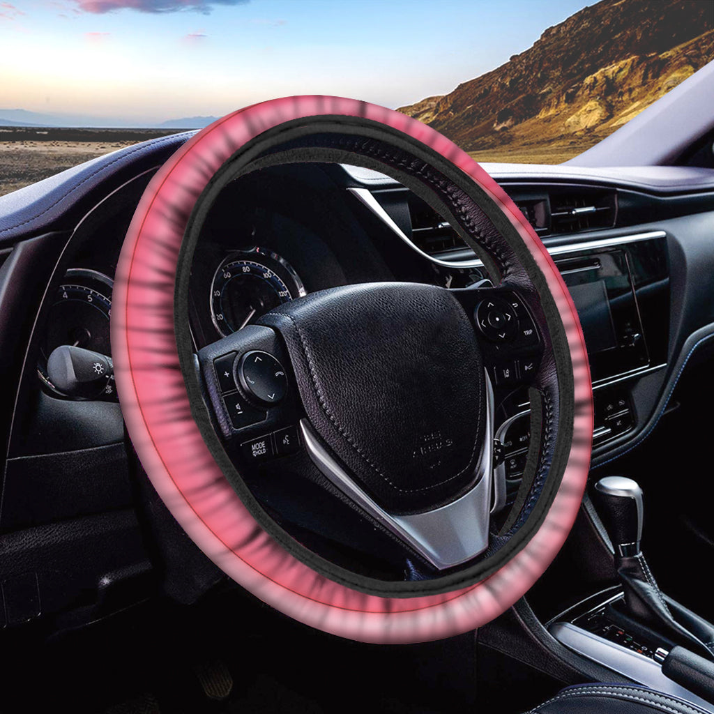 Pink Swirl Lollipop Print Car Steering Wheel Cover