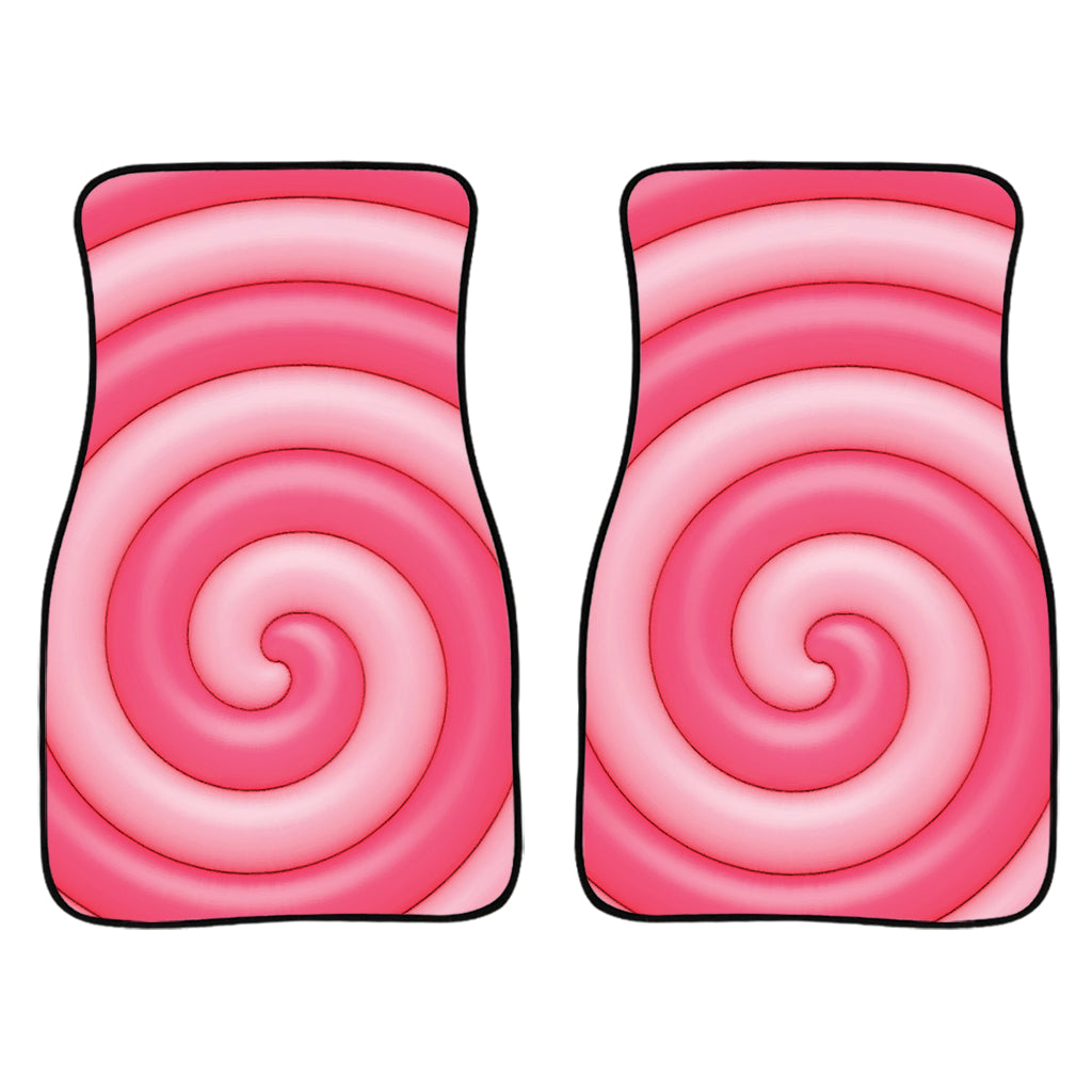 Pink Swirl Lollipop Print Front Car Floor Mats