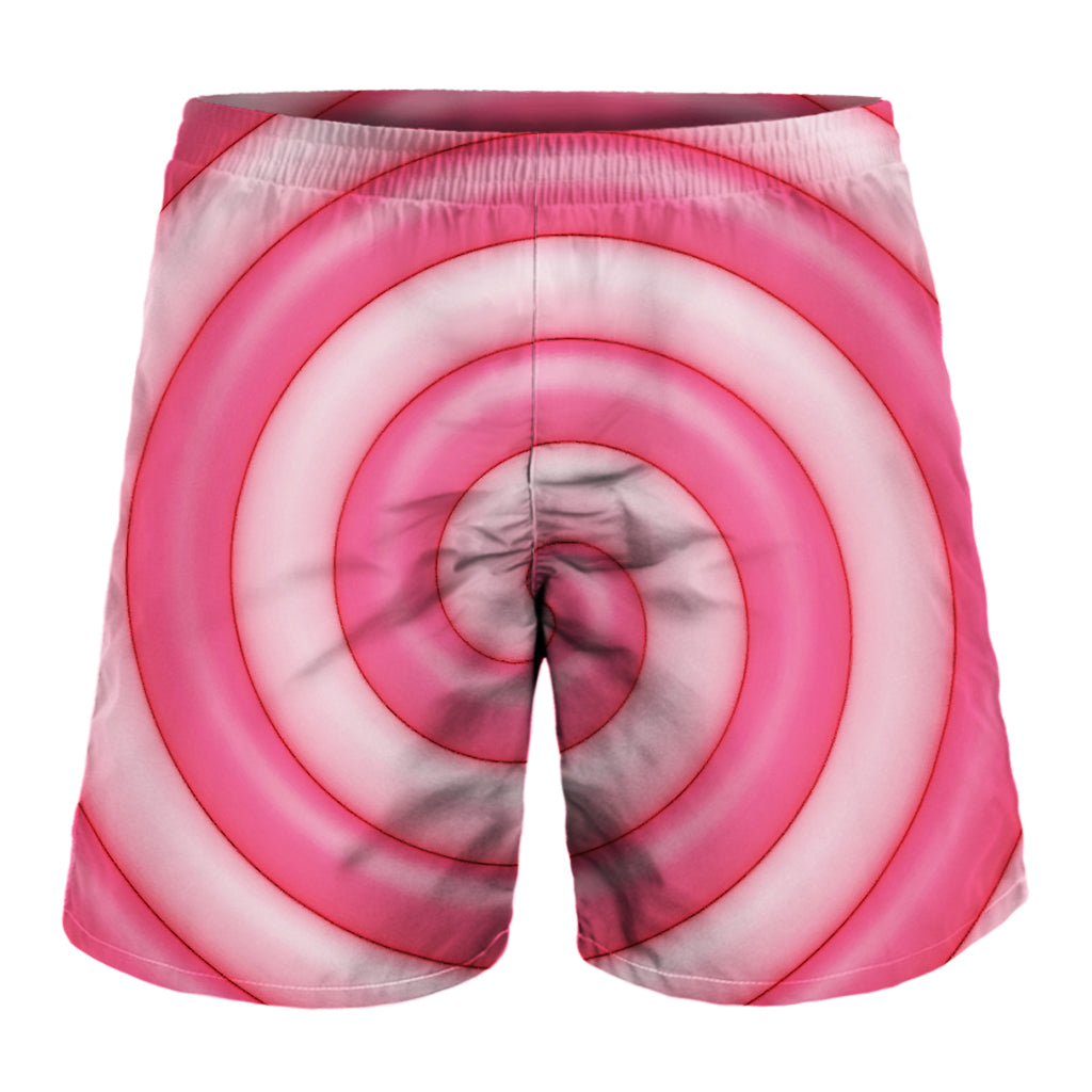 Pink Swirl Lollipop Print Men's Shorts