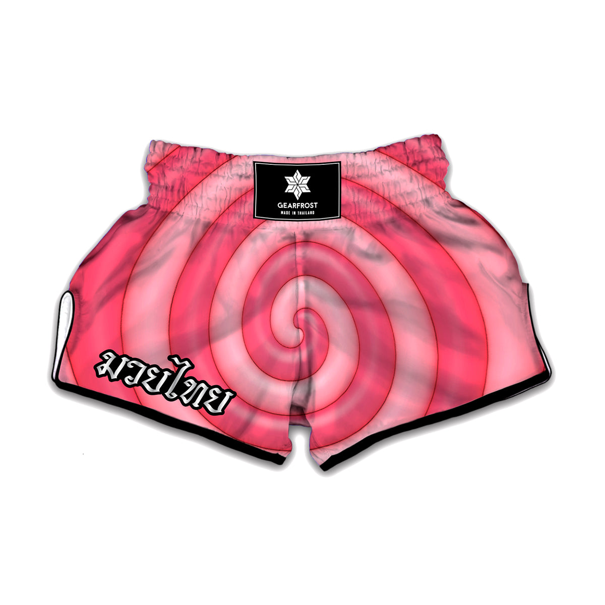 Pink Swirl Lollipop Print Muay Thai Boxing Shorts