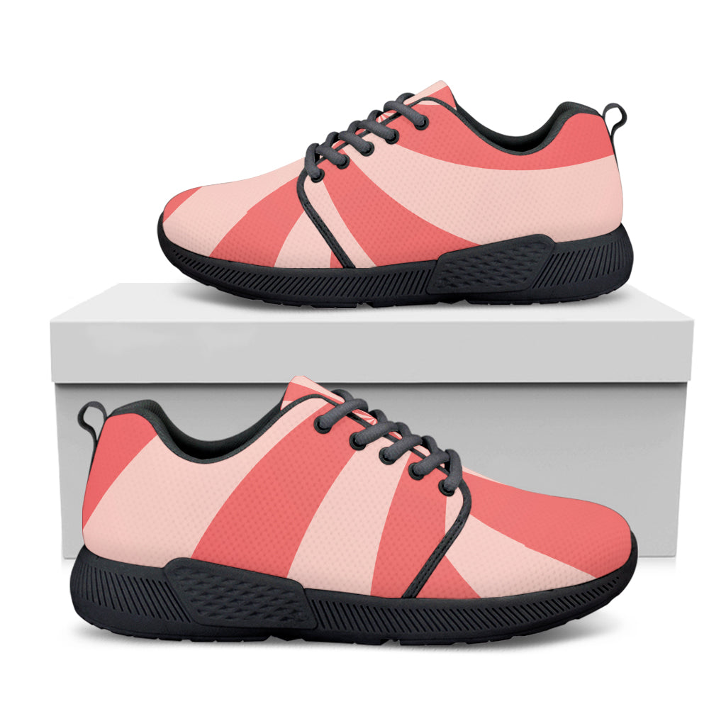 Pink Swirl Print Black Athletic Shoes