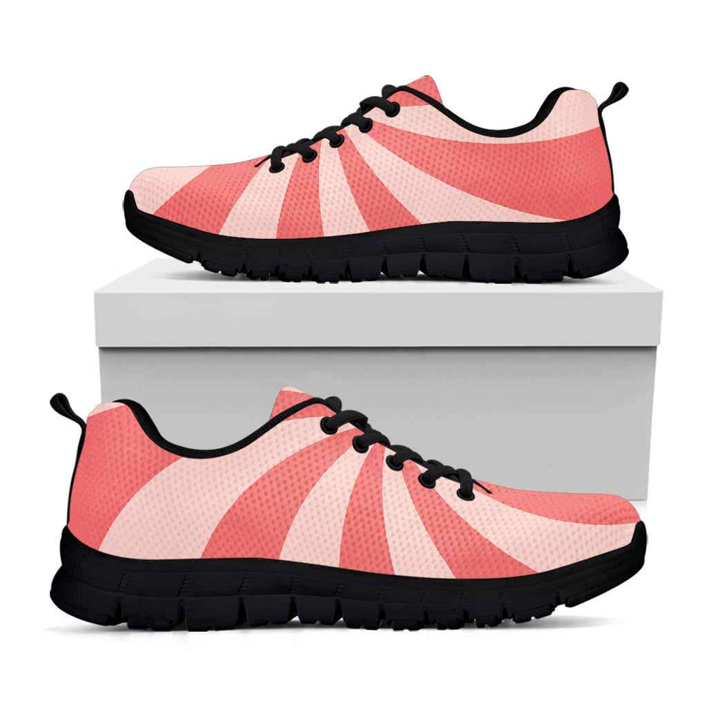 Pink Swirl Print Black Sneakers