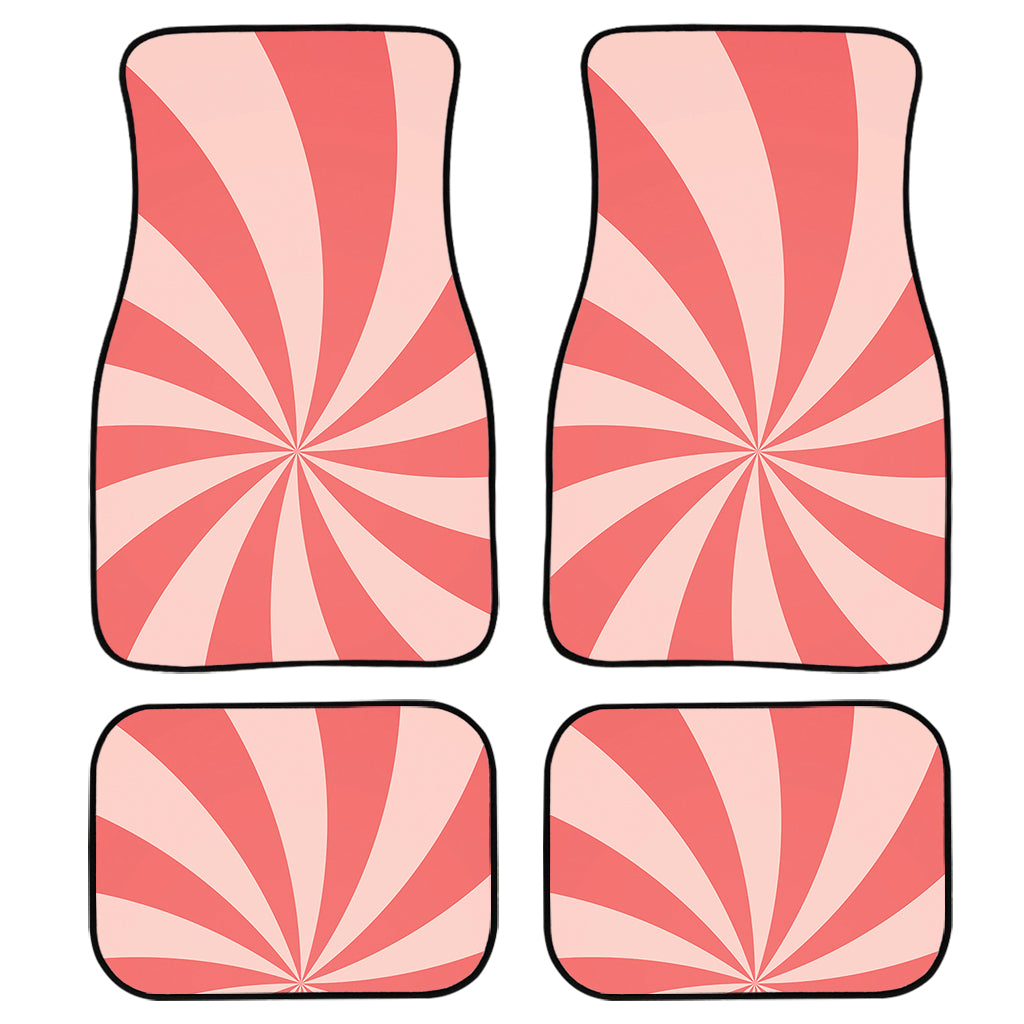 Pink Swirl Print Front and Back Car Floor Mats