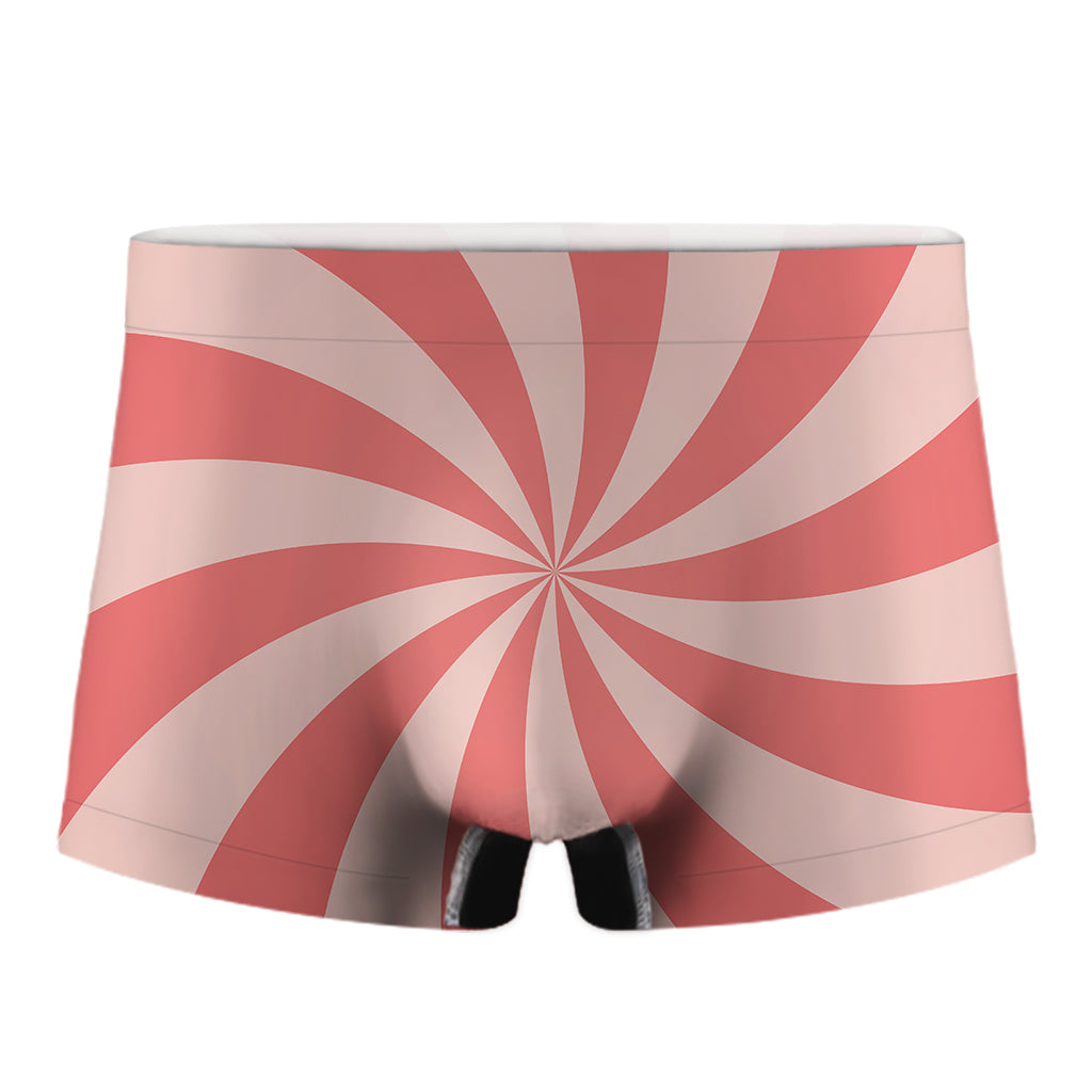 Pink Swirl Print Men's Boxer Briefs