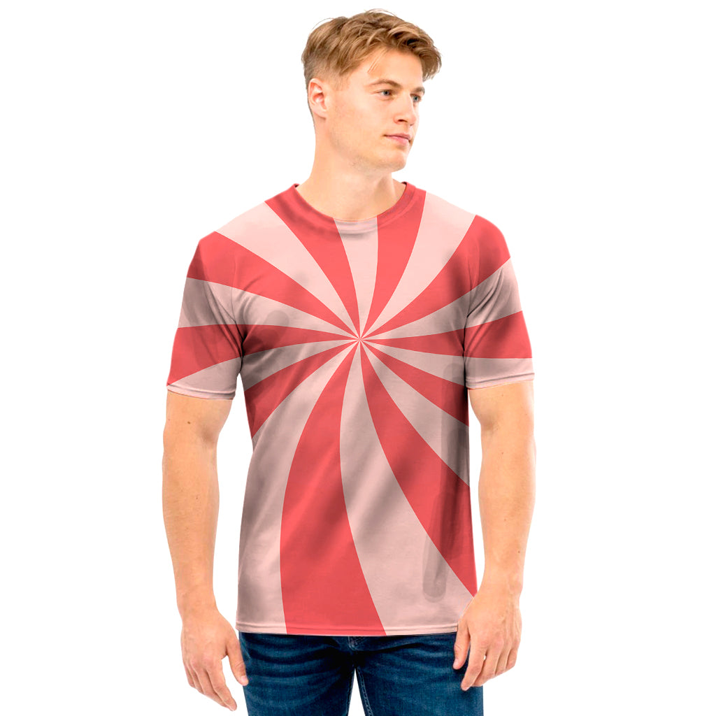 Pink Swirl Print Men's T-Shirt