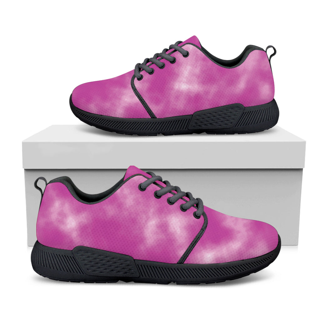 Pink Tie Dye Print Black Athletic Shoes